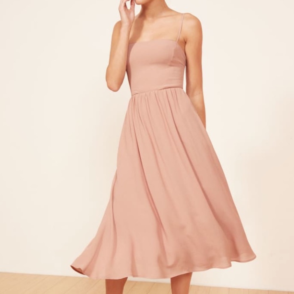 Reformation Rosehip Dress in Champagne